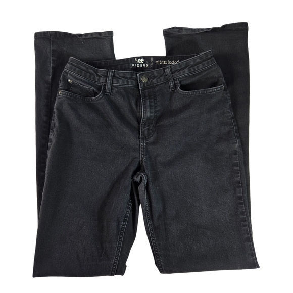 Lee Riders Black Denim Midrise Bootcut Jeans - Size 12 - Picture 1 of 8
